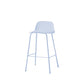 Indoor Glam Armless Low Back Bar Stool Plastic Stool with Steel Legs