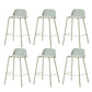 Indoor Glam Armless Low Back Bar Stool Plastic Stool with Steel Legs
