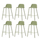 Indoor Glam Armless Low Back Bar Stool Plastic Stool with Steel Legs