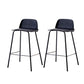 Indoor Glam Armless Low Back Bar Stool Plastic Stool with Steel Legs