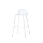 Indoor Glam Armless Low Back Bar Stool Plastic Stool with Steel Legs