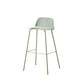 Indoor Glam Armless Low Back Bar Stool Plastic Stool with Steel Legs