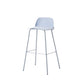 Indoor Glam Armless Low Back Bar Stool Plastic Stool with Steel Legs