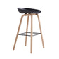 Indoor Plastic Bucket Seat Scandinavian Armless Bar Height Stool with Wood Legs Clearhalo 'Bar Furniture' 'Bar Stools' 'bar_stools' 'furn' 'furn_bar_stools' 'Furniture' 'Kitchen & Dining Furniture' 6556317