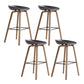 Indoor Plastic Bucket Seat Scandinavian Armless Bar Height Stool with Wood Legs Grey 4 Piece Set Clearhalo 'Bar Furniture' 'Bar Stools' 'bar_stools' 'furn' 'furn_bar_stools' 'Furniture' 'Kitchen & Dining Furniture' 6556321