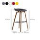Indoor Plastic Bucket Seat Scandinavian Armless Bar Height Stool with Wood Legs Clearhalo 'Bar Furniture' 'Bar Stools' 'bar_stools' 'furn' 'furn_bar_stools' 'Furniture' 'Kitchen & Dining Furniture' 6556336