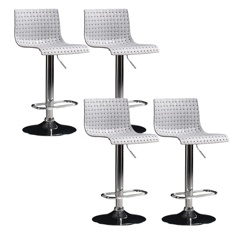 Plastic Bar Stool Adjustable Height Counter Stool for Bristol Grey 4 Piece Set Clearhalo 'Bar Furniture' 'Bar Stools' 'bar_stools' 'furn' 'furn_bar_stools' 'Furniture' 'Kitchen & Dining Furniture' 6556340