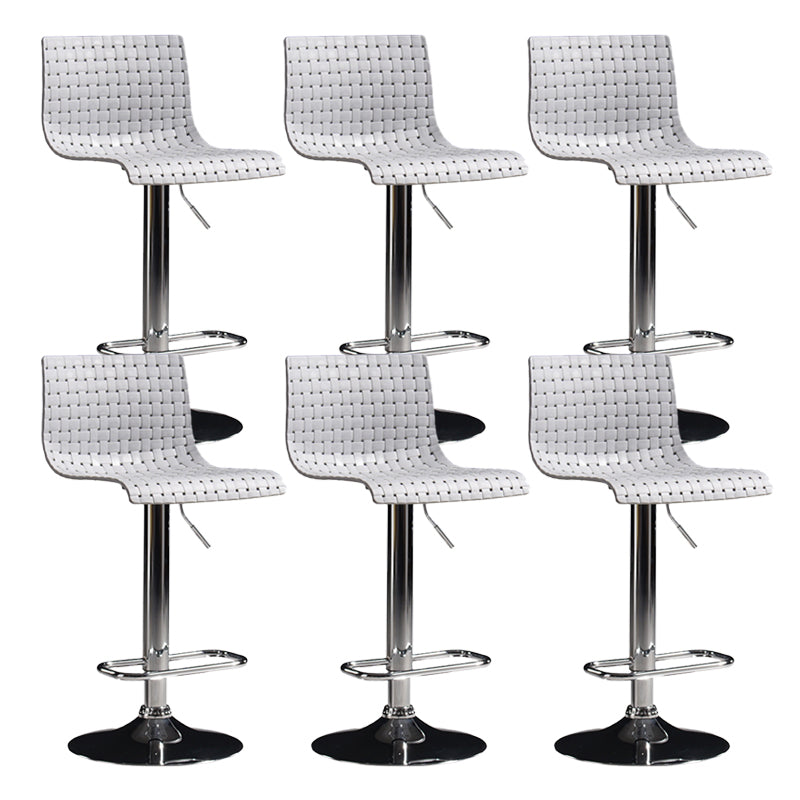 Plastic Bar Stool Adjustable Height Counter Stool for Bristol Grey 6 Piece Set Clearhalo 'Bar Furniture' 'Bar Stools' 'bar_stools' 'furn' 'furn_bar_stools' 'Furniture' 'Kitchen & Dining Furniture' 6556342