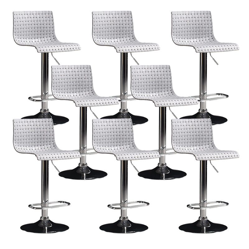 Plastic Bar Stool Adjustable Height Counter Stool for Bristol Grey 8 Piece Set Clearhalo 'Bar Furniture' 'Bar Stools' 'bar_stools' 'furn' 'furn_bar_stools' 'Furniture' 'Kitchen & Dining Furniture' 6556343