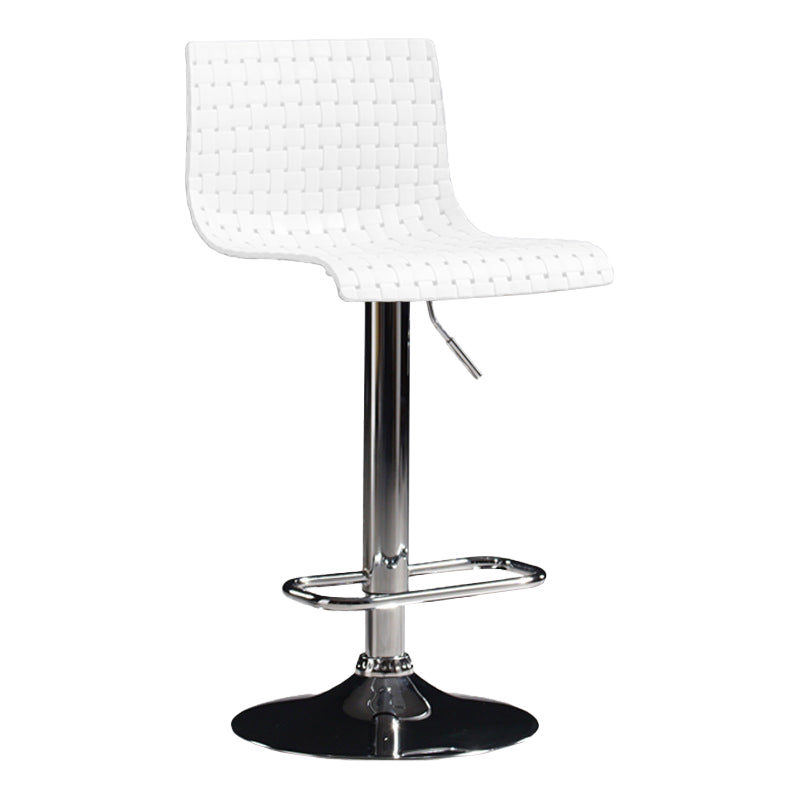 Plastic Bar Stool Adjustable Height Counter Stool for Bristol White 1 Piece Clearhalo 'Bar Furniture' 'Bar Stools' 'bar_stools' 'furn' 'furn_bar_stools' 'Furniture' 'Kitchen & Dining Furniture' 6556345
