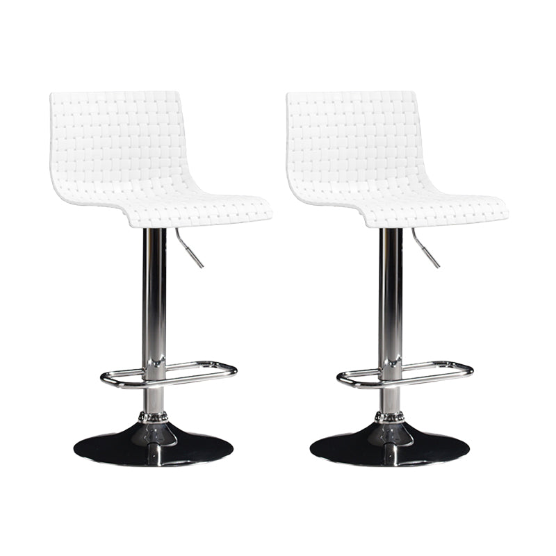 Plastic Bar Stool Adjustable Height Counter Stool for Bristol White 2 Piece Set Clearhalo 'Bar Furniture' 'Bar Stools' 'bar_stools' 'furn' 'furn_bar_stools' 'Furniture' 'Kitchen & Dining Furniture' 6556348