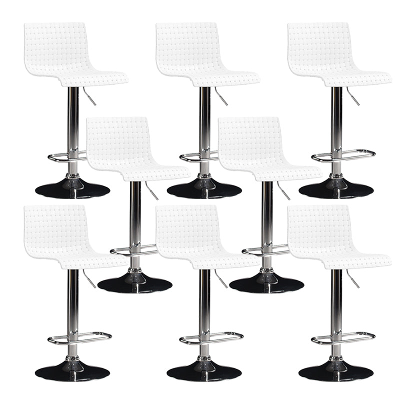 Plastic Bar Stool Adjustable Height Counter Stool for Bristol White 8 Piece Set Clearhalo 'Bar Furniture' 'Bar Stools' 'bar_stools' 'furn' 'furn_bar_stools' 'Furniture' 'Kitchen & Dining Furniture' 6556353
