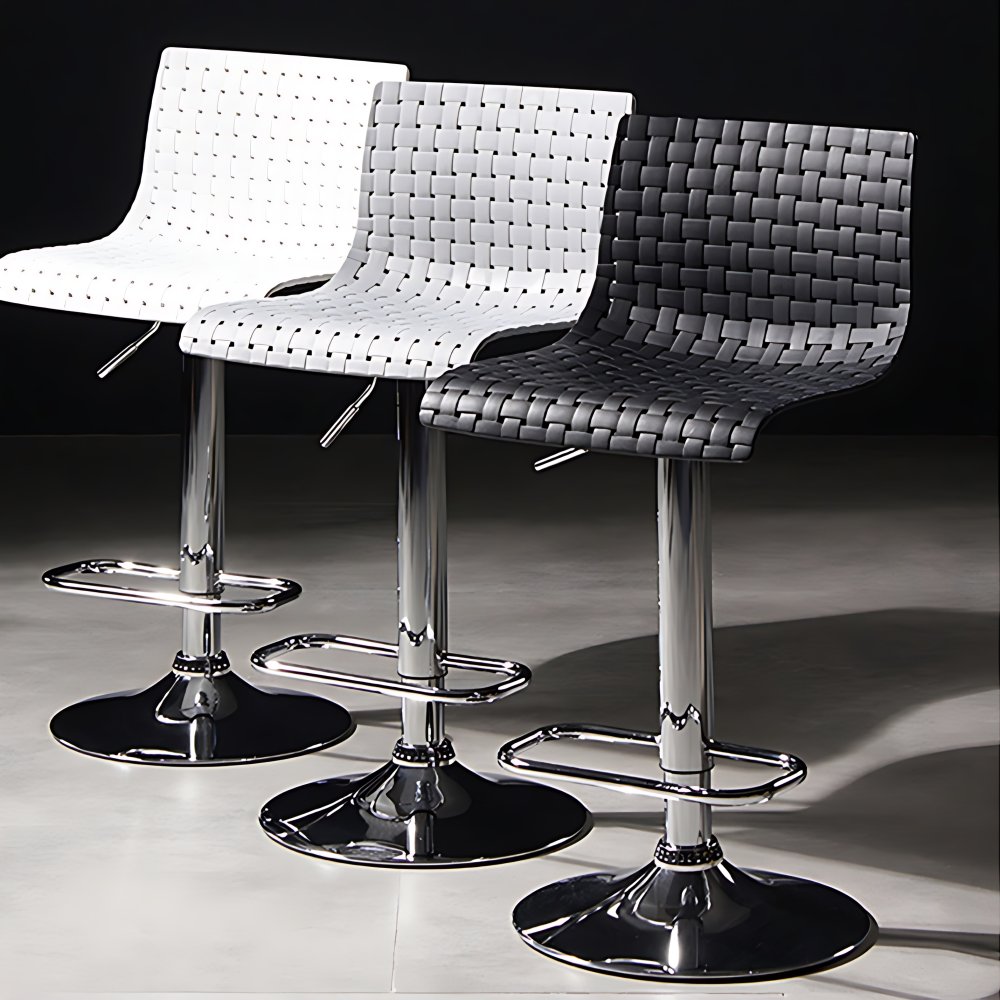 Plastic Bar Stool Adjustable Height Counter Stool for Bristol - Clearhalo