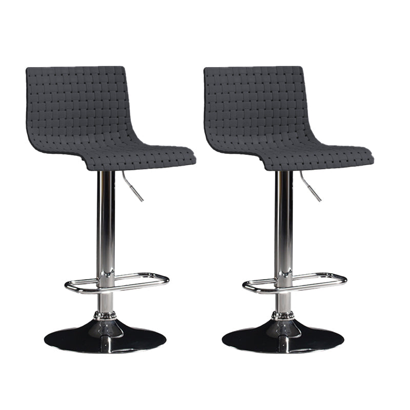Plastic Bar Stool Adjustable Height Counter Stool for Bristol Black 2 Piece Set Clearhalo 'Bar Furniture' 'Bar Stools' 'bar_stools' 'furn' 'furn_bar_stools' 'Furniture' 'Kitchen & Dining Furniture' 6556356