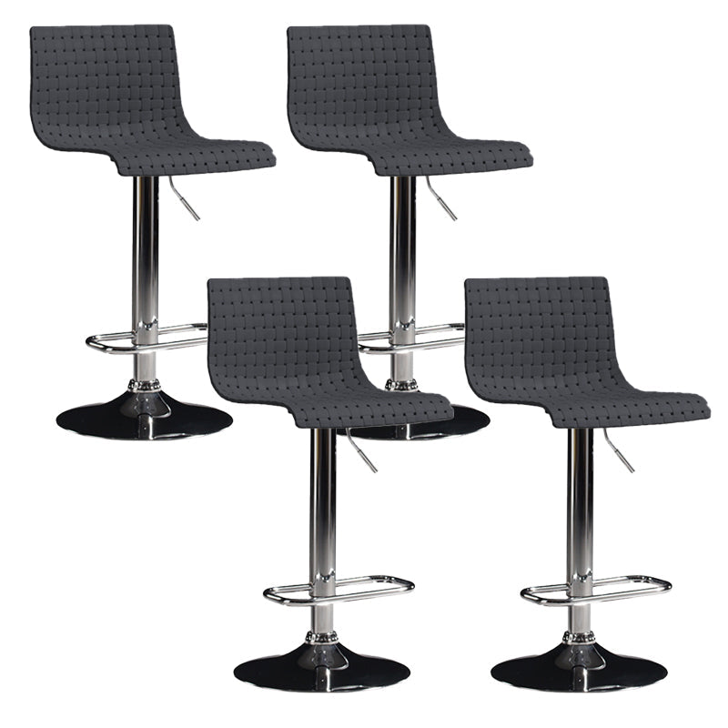 Plastic Bar Stool Adjustable Height Counter Stool for Bristol Black 4 Piece Set Clearhalo 'Bar Furniture' 'Bar Stools' 'bar_stools' 'furn' 'furn_bar_stools' 'Furniture' 'Kitchen & Dining Furniture' 6556357