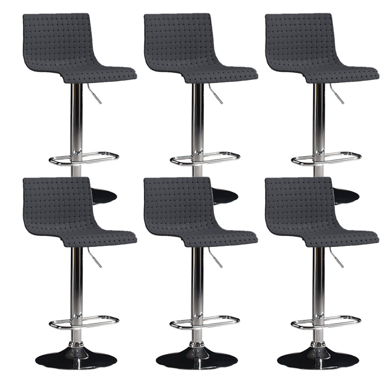 Plastic Bar Stool Adjustable Height Counter Stool for Bristol Black 6 Piece Set Clearhalo 'Bar Furniture' 'Bar Stools' 'bar_stools' 'furn' 'furn_bar_stools' 'Furniture' 'Kitchen & Dining Furniture' 6556358