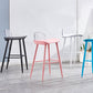 Indoor Glam Low Back Bar Stool Armless Metal and Plastic Bar Stool