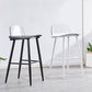 Indoor Glam Low Back Bar Stool Armless Metal and Plastic Bar Stool