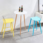 Indoor Glam Low Back Bar Stool Armless Metal and Plastic Bar Stool