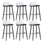 Indoor Glam Low Back Bar Stool Armless Metal and Plastic Bar Stool