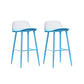 Indoor Glam Low Back Bar Stool Armless Metal and Plastic Bar Stool