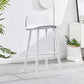 Indoor Glam Low Back Bar Stool Armless Metal and Plastic Bar Stool