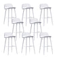 Indoor Glam Low Back Bar Stool Armless Metal and Plastic Bar Stool
