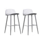 Indoor Glam Low Back Bar Stool Armless Metal and Plastic Bar Stool