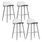 Indoor Glam Low Back Bar Stool Armless Metal and Plastic Bar Stool