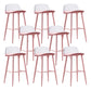 Indoor Glam Low Back Bar Stool Armless Metal and Plastic Bar Stool
