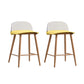 Indoor Glam Low Back Bar Stool Armless Metal and Plastic Bar Stool