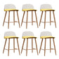 Indoor Glam Low Back Bar Stool Armless Metal and Plastic Bar Stool