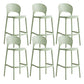 Industrial Armless Low Back Bar Stool Indoor Stackable Plastic Bar Stool Green 6 Piece Set Clearhalo 'Bar Furniture' 'Bar Stools' 'bar_stools' 'furn' 'furn_bar_stools' 'Furniture' 'Kitchen & Dining Furniture' 6556435