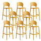 Industrial Armless Low Back Bar Stool Indoor Stackable Plastic Bar Stool Yellow 8 Piece Set Clearhalo 'Bar Furniture' 'Bar Stools' 'bar_stools' 'furn' 'furn_bar_stools' 'Furniture' 'Kitchen & Dining Furniture' 6556447