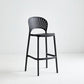 Industrial Armless Low Back Bar Stool Indoor Stackable Plastic Bar Stool Black 1 Piece Clearhalo 'Bar Furniture' 'Bar Stools' 'bar_stools' 'furn' 'furn_bar_stools' 'Furniture' 'Kitchen & Dining Furniture' 6556449