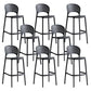 Industrial Armless Low Back Bar Stool Indoor Stackable Plastic Bar Stool Black 8 Piece Set Clearhalo 'Bar Furniture' 'Bar Stools' 'bar_stools' 'furn' 'furn_bar_stools' 'Furniture' 'Kitchen & Dining Furniture' 6556454