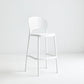 Industrial Armless Low Back Bar Stool Indoor Stackable Plastic Bar Stool White 1 Piece Clearhalo 'Bar Furniture' 'Bar Stools' 'bar_stools' 'furn' 'furn_bar_stools' 'Furniture' 'Kitchen & Dining Furniture' 6556455