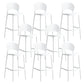 Industrial Armless Low Back Bar Stool Indoor Stackable Plastic Bar Stool White 8 Piece Set Clearhalo 'Bar Furniture' 'Bar Stools' 'bar_stools' 'furn' 'furn_bar_stools' 'Furniture' 'Kitchen & Dining Furniture' 6556459