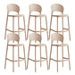 Industrial Armless Low Back Bar Stool Indoor Stackable Plastic Bar Stool Pink 6 Piece Set Clearhalo 'Bar Furniture' 'Bar Stools' 'bar_stools' 'furn' 'furn_bar_stools' 'Furniture' 'Kitchen & Dining Furniture' 6556463