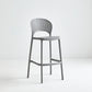 Industrial Armless Low Back Bar Stool Indoor Stackable Plastic Bar Stool Grey 1 Piece Clearhalo 'Bar Furniture' 'Bar Stools' 'bar_stools' 'furn' 'furn_bar_stools' 'Furniture' 'Kitchen & Dining Furniture' 6556465