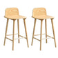 Ash Solid Wood Bar Stool Counter Height Indoor Industrial Armless Stool Wood 2 Piece Set Clearhalo 'Bar Furniture' 'Bar Stools' 'bar_stools' 'furn' 'furn_bar_stools' 'Furniture' 'Kitchen & Dining Furniture' 6556493