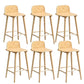 Ash Solid Wood Bar Stool Counter Height Indoor Industrial Armless Stool Wood 6 Piece Set Clearhalo 'Bar Furniture' 'Bar Stools' 'bar_stools' 'furn' 'furn_bar_stools' 'Furniture' 'Kitchen & Dining Furniture' 6556498