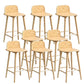 Ash Solid Wood Bar Stool Counter Height Indoor Industrial Armless Stool Wood 8 Piece Set Clearhalo 'Bar Furniture' 'Bar Stools' 'bar_stools' 'furn' 'furn_bar_stools' 'Furniture' 'Kitchen & Dining Furniture' 6556499