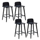 Ash Solid Wood Bar Stool Counter Height Indoor Industrial Armless Stool Black 4 Piece Set Clearhalo 'Bar Furniture' 'Bar Stools' 'bar_stools' 'furn' 'furn_bar_stools' 'Furniture' 'Kitchen & Dining Furniture' 6556503