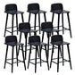 Ash Solid Wood Bar Stool Counter Height Indoor Industrial Armless Stool Black 8 Piece Set Clearhalo 'Bar Furniture' 'Bar Stools' 'bar_stools' 'furn' 'furn_bar_stools' 'Furniture' 'Kitchen & Dining Furniture' 6556505