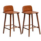 Ash Solid Wood Bar Stool Counter Height Indoor Industrial Armless Stool Walnut 2 Piece Set Clearhalo 'Bar Furniture' 'Bar Stools' 'bar_stools' 'furn' 'furn_bar_stools' 'Furniture' 'Kitchen & Dining Furniture' 6556506
