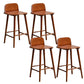 Ash Solid Wood Bar Stool Counter Height Indoor Industrial Armless Stool Walnut 4 Piece Set Clearhalo 'Bar Furniture' 'Bar Stools' 'bar_stools' 'furn' 'furn_bar_stools' 'Furniture' 'Kitchen & Dining Furniture' 6556507