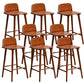 Ash Solid Wood Bar Stool Counter Height Indoor Industrial Armless Stool Walnut 8 Piece Set Clearhalo 'Bar Furniture' 'Bar Stools' 'bar_stools' 'furn' 'furn_bar_stools' 'Furniture' 'Kitchen & Dining Furniture' 6556509