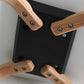 Scandinavian Armless Bar Height Stool Plastic and Solid Wood Bar Stool for Living Room