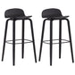 Scandinavian Armless Bar Height Stool Plastic and Solid Wood Bar Stool for Living Room